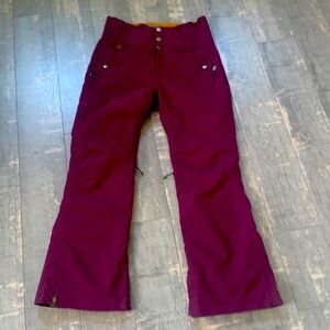 Bonfire XL snowboard pants 20k/15k gold maroon